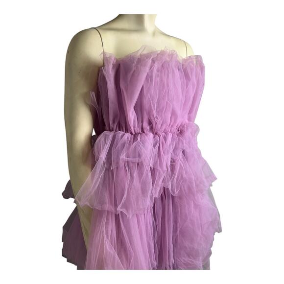 Elegant Lavender Tulle Dress - Picture 3 of 8